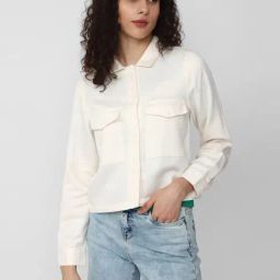 Van Heusen Cream Regular Fit Jacket-image-56