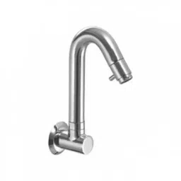 PLUMBER Wall Mounted Chrome Finish Sink Cock Auto Close Tab, SOT-2107-39