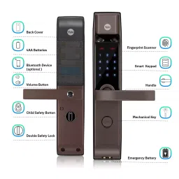 Yale YDM 4115-A, Smart Door Lock with Biometric, Pincode, Mechanical Keys & App Enabled Access image 3