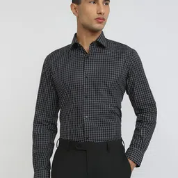 Raymond Checked Semicutaway Formal Shirt-image-40