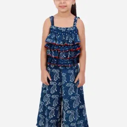 TWISHA Kids Blue Printed Jumpsuit-image-93