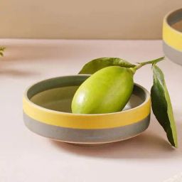 Nestasia Beige, Grey & Yellow Lead-Free Round Ceramic Serving Bowl for Dips and Munchies, 200ml-image-14