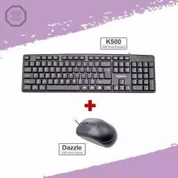 Zebion Keyboard Mouse Combo Black Color with USB2.0 Interface and Wired Connectivity, ITD111 image 2