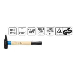 Hogert Technik 800 g Machinist hammer with wooden handle HT3B008 image 2