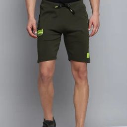SHOWOFF Olive Regular Fit Printed Shorts-picture-42
