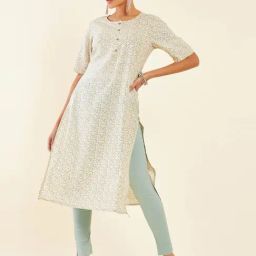 Soch Off-White Printed Straight Kurta-image-37