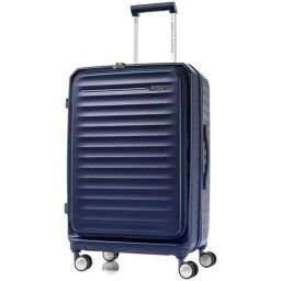 American Tourister Frontec Navy Striped Hard Medium Trolley Bag - 68 cm-image-33