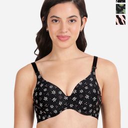 shyaway Floral Bra Medium Coverage Underwired Lightly Padded-image-69