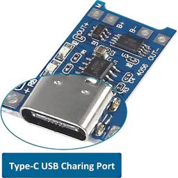 Electrobot TP4056 Type-C USB Lithium Battery Charging Module with 5 x 18650 Battery Holder | 1A 5V Li-ion Charger Board with Protection | Pack of 5 Sets | DIY Power Bank and Electronics Projects image 3