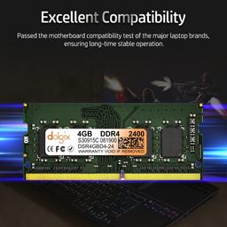 Dolgix 4GB DDR4 | 2400MHz RAM | Laptop/Notebook RAM | CL-17| Laptop-Memory|DDR4 SO-DIMM | PC4-19200 |1Rx8 Single Rank| 3- Year Warranty- (Made in India) image 4