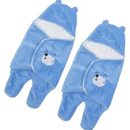 Babyzone Soft Fabric Winter Wear Embroidered Blankets Pack of 2- Blue-image-53