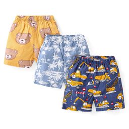 Babyhug  Cotton Woven Boxers with Teddy & Tree Print Pack of 3 - Multicolour-image-42