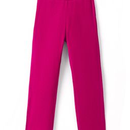 Honeyhap Premium Cotton Elastane with Bio Finish Solid Full Length Leggings - Anemone Maroon-image-86