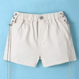 Kookie Kids Knit Mid Thigh Length Solid Shorts - Offwhite-image-34