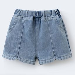 Mark & Mia Solid Cut & Sew Denim Shorts - Light Blue-image-35