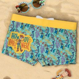 Disney by Yellow Bee Toy Story Characters Printed Swimming Shorts - Yellow & Green-image-37