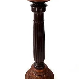 Exotic India Brown Wooden Pillar Showpiece-image-11
