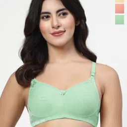 LILY Solid Full Coverage Non Padded Non-Wired Regular Bra-17