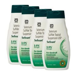 Selsun Set of 2 Selenium Sulfide Topical Suspension USP Anti Dandruff Shampoo- 120mlEach-52