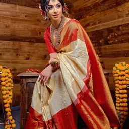KALINI Woven Design Silk Blend Banarasi Saree-image-89