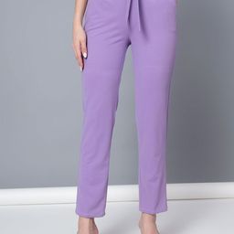 Golden Kite Women Tailored High-Rise Wrinkle Free Pleated Trousers GKP-672-26-Purple-image-48