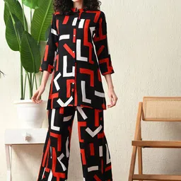 mokshi Printed Pure Cotton Shirt With Trouser Co-Ords-picture-51