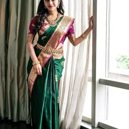kriyafashion Ethnic Motifs Zari Kanjeevaram Saree-11