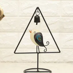 vedas Mystical Indian Black & White F-Hummingbird With bell Table Dcor showpiece-image-19