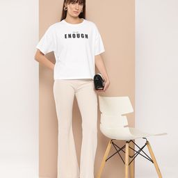 Chemistry Women Typography Print Round Neck Drop-Shoulder Sleeves T-shirt-image-103
