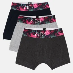 IC4 Boy's Pack of 3 Black & Grey Trunks-image-84