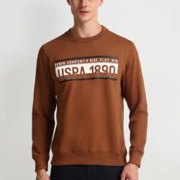 U.S. Polo Assn. Brown Cotton Regular Fit Printed Sweatshirt-picture-18