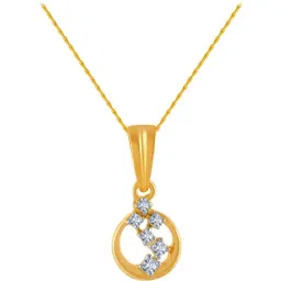 P.C. Chandra Jewellers 14 kt Gold & Diamond Pendant without Chain-image-76