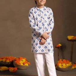 Fashion Dream Boys Blue Embellished Kurta and Pyjama-picture-44