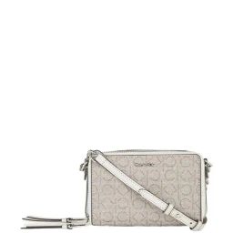 CALVIN KLEIN Taupe Dove MARYBELLE Logo Cross Body Bag-image-97