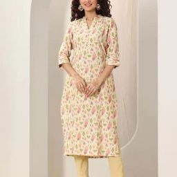 Libas Beige Geometric kurta-picture-25
