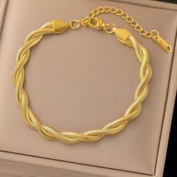MYKI Women Gold-Plated Wraparound Bracelet-image-65