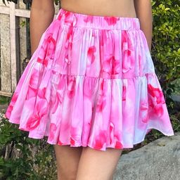 TANDUL Floral Printed A-Line Mini Skirt-image-76