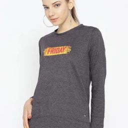 Sweet Dreams Grey Textured Sweatshirt-image-57