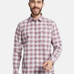 Mettle Pink Cotton Regular Fit Checks Shirt-image-47