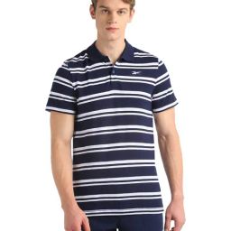 Reebok Dark Blue Polo Collar T-Shirt-image-36