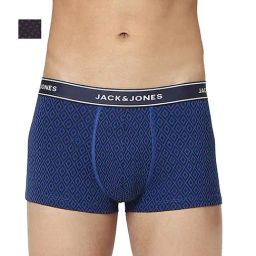 Jack & Jones Blue & Navy Printed Trunks - Pack Of 2-image-32