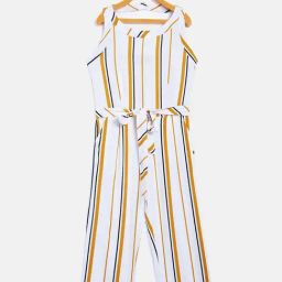 Crimsoune Club Kids Yellow Striped Jumpsuit-image-96