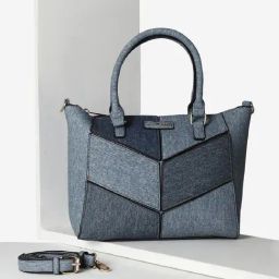 Allen Solly Blue Color Block Free Size Handbag-11