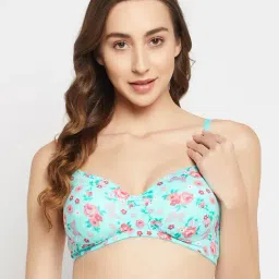 Clovia Aqua Printed Full Coverage Non-Wired T-Shirt Bra-image-64