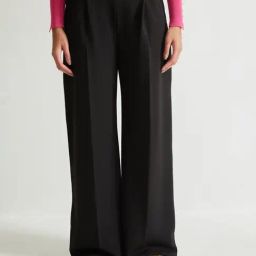 Cover Story Black Regular Fit High Rise Trousers-image-86