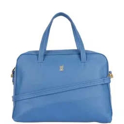 Baggit Blue Solid Medium Bowler Bag-image-54