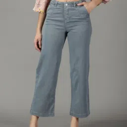 SHOWOFF Grey Regular Fit High Rise Jeans-picture-14