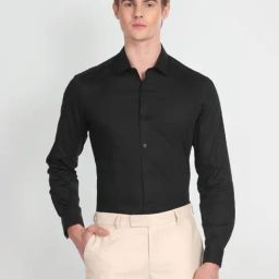 Arrow Black Cotton Slim Fit Shirt-picture-41