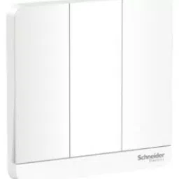 Schneider AvatarOn 3 switches 16AX 250V 1 way LED White E8333L1LED_WE_G8-17