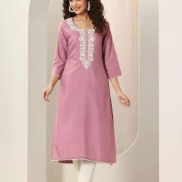 Libas Pink Embroidered Kurta-image-41